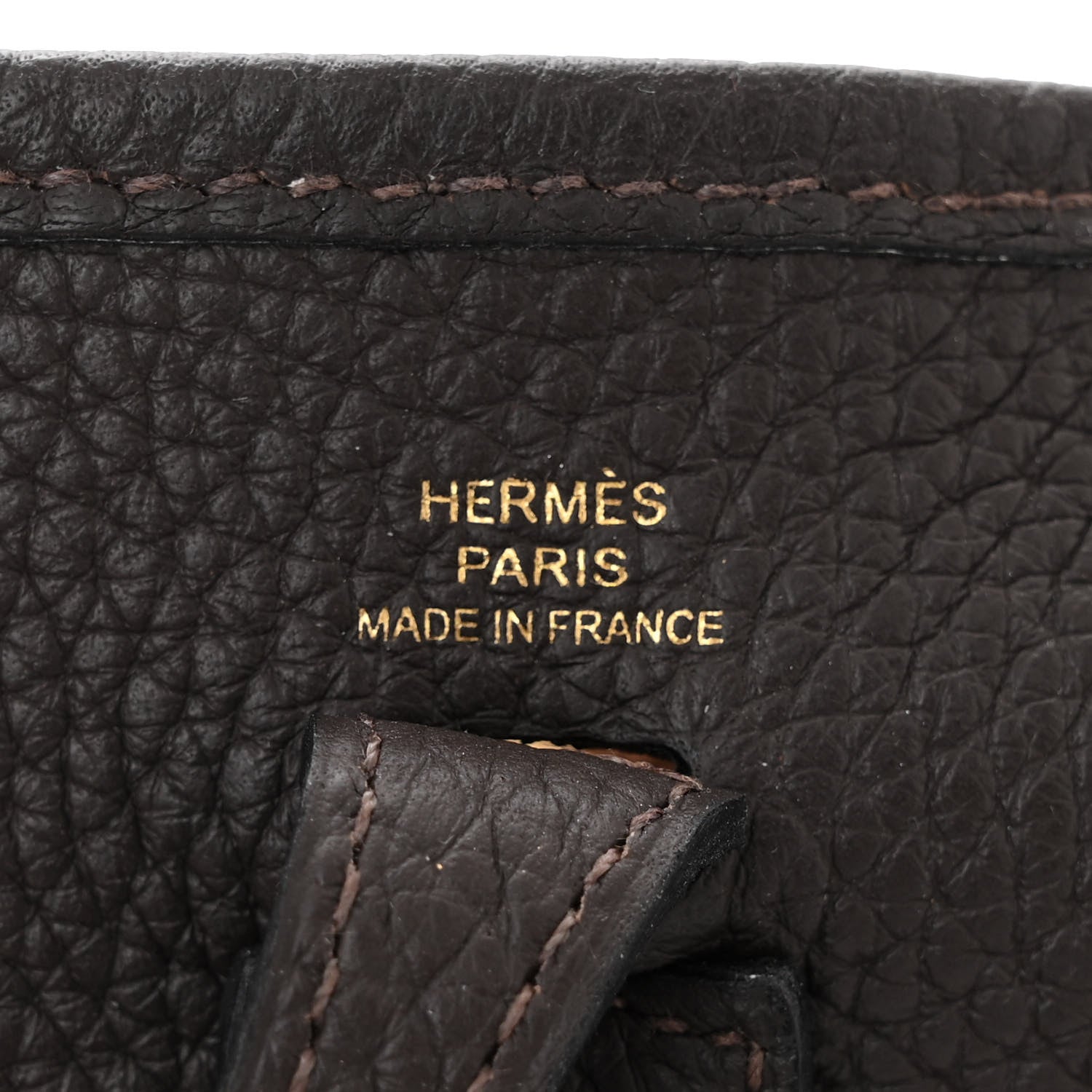 Hermes Taurillon Clemence Evelyne TPM Chocolate 6 of 10