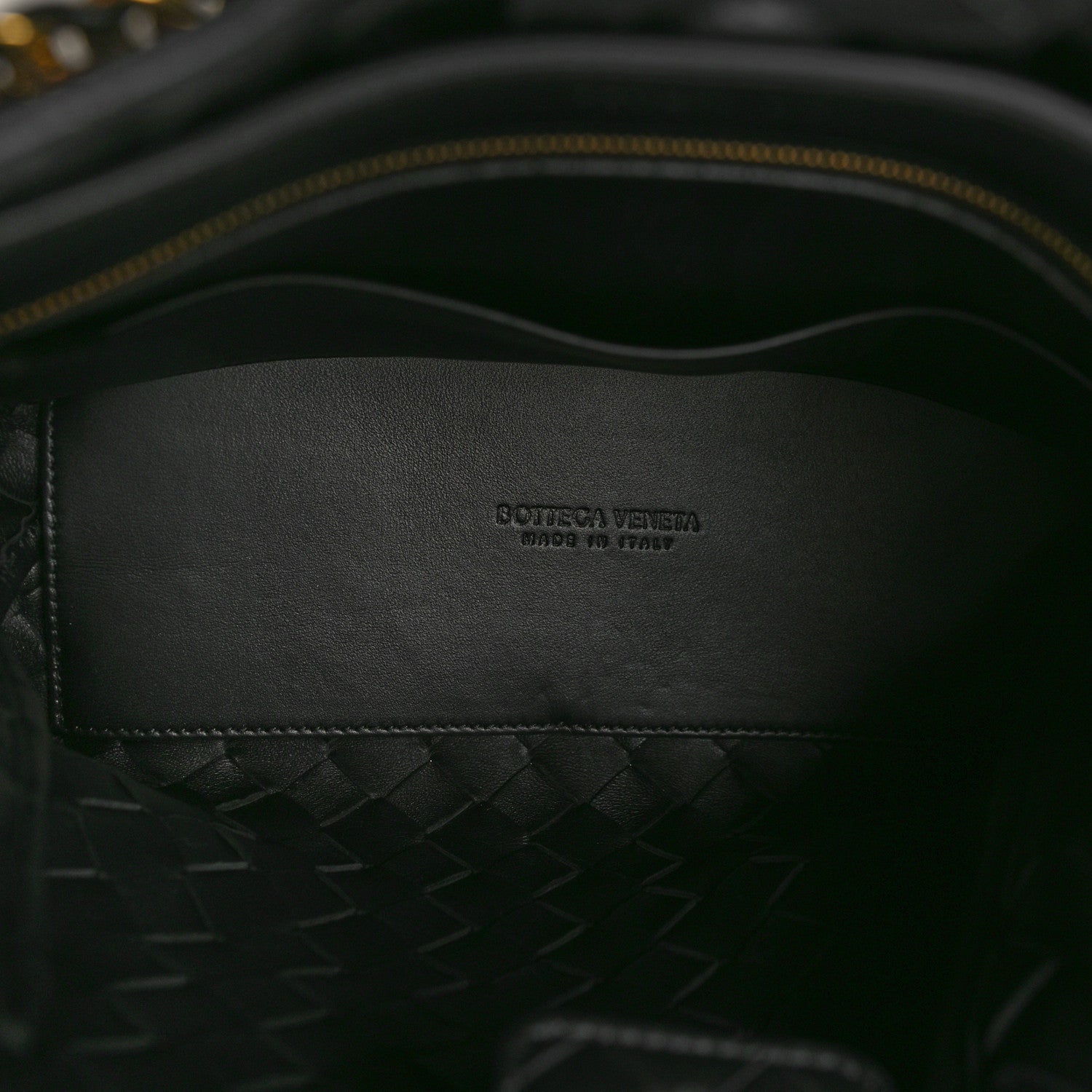 Bottega Veneta Nappa Intrecciato Small Andiamo With Chain Shoulder Bag Black 5 of 8