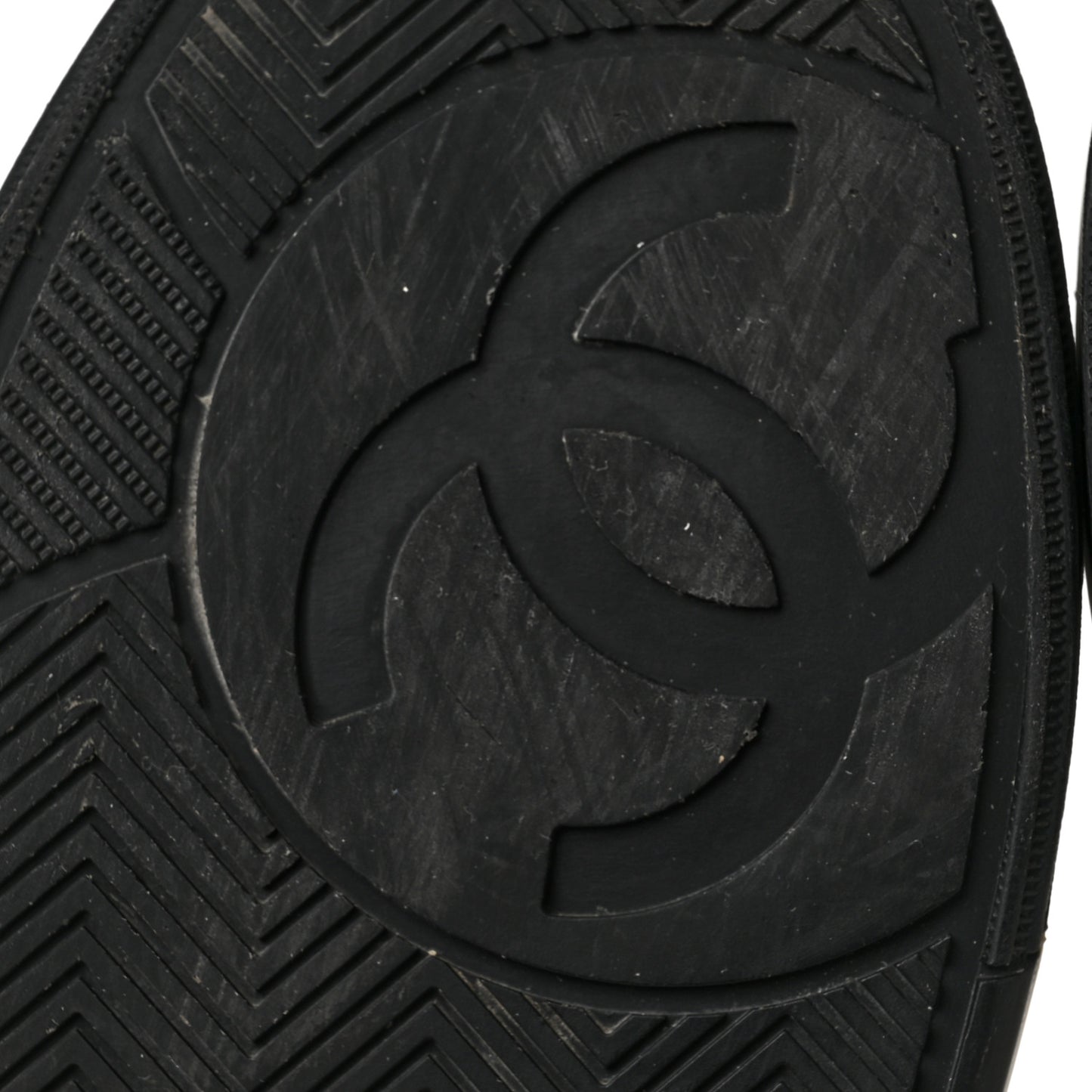 Calfskin Womens Logo Sneakers 36 Black White