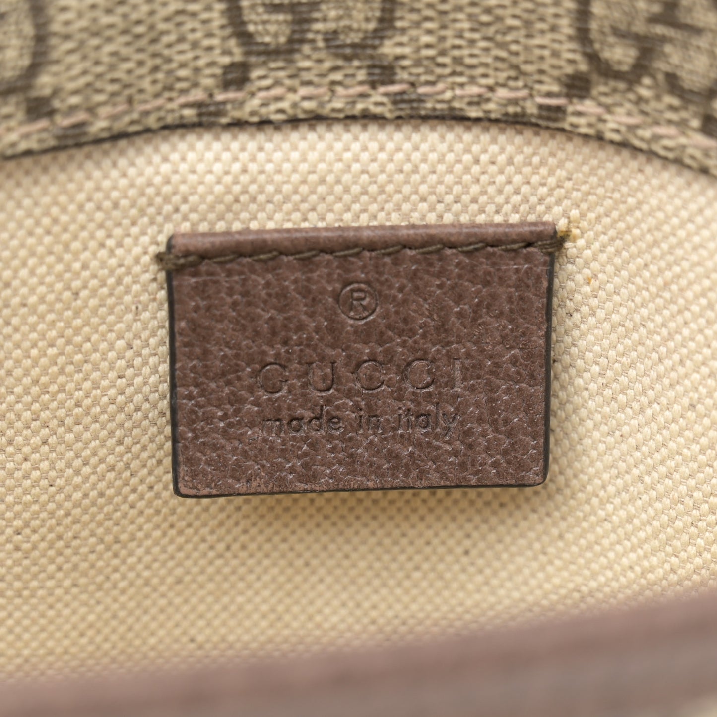 GG Supreme Monogram Neo Vintage Web Belt Bag Brown