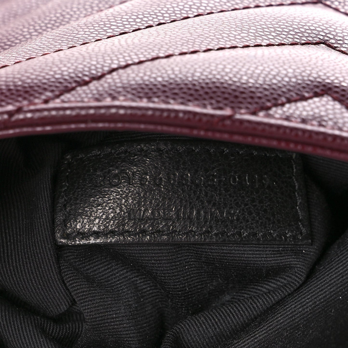 Grain de Poudre Matelasse Chevron Small Tribeca Shopping Bag Rouge Legoin