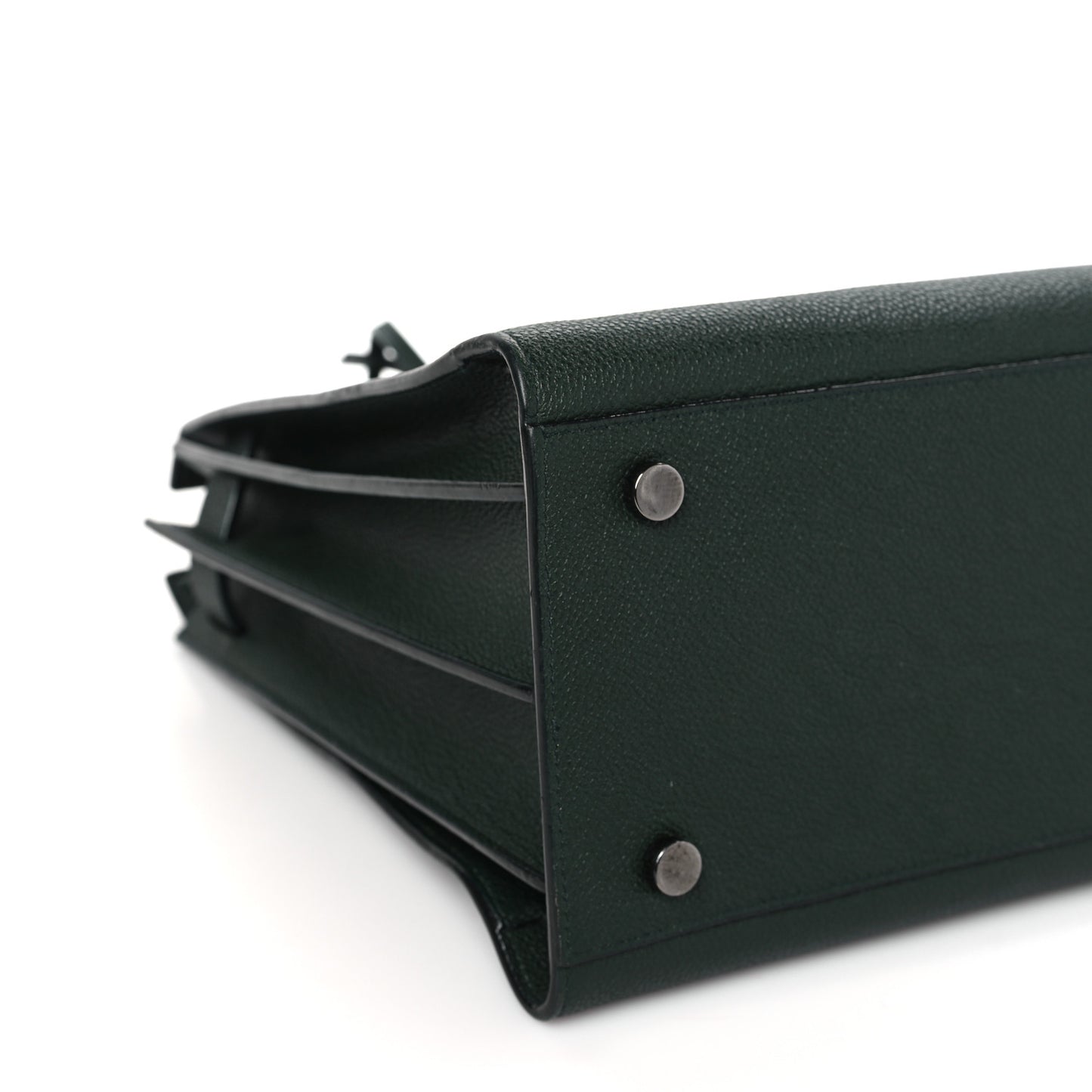 Grained Calfskin Small Sac De Jour Green