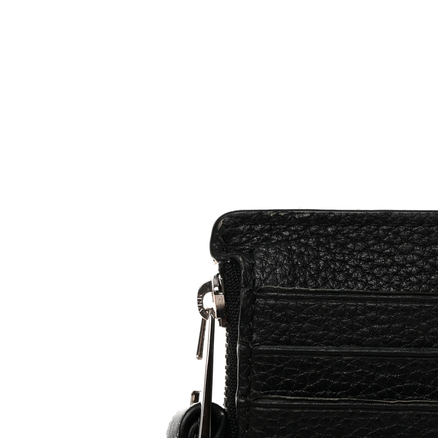 Soft Grained Calfskin Coin Card Holder Black