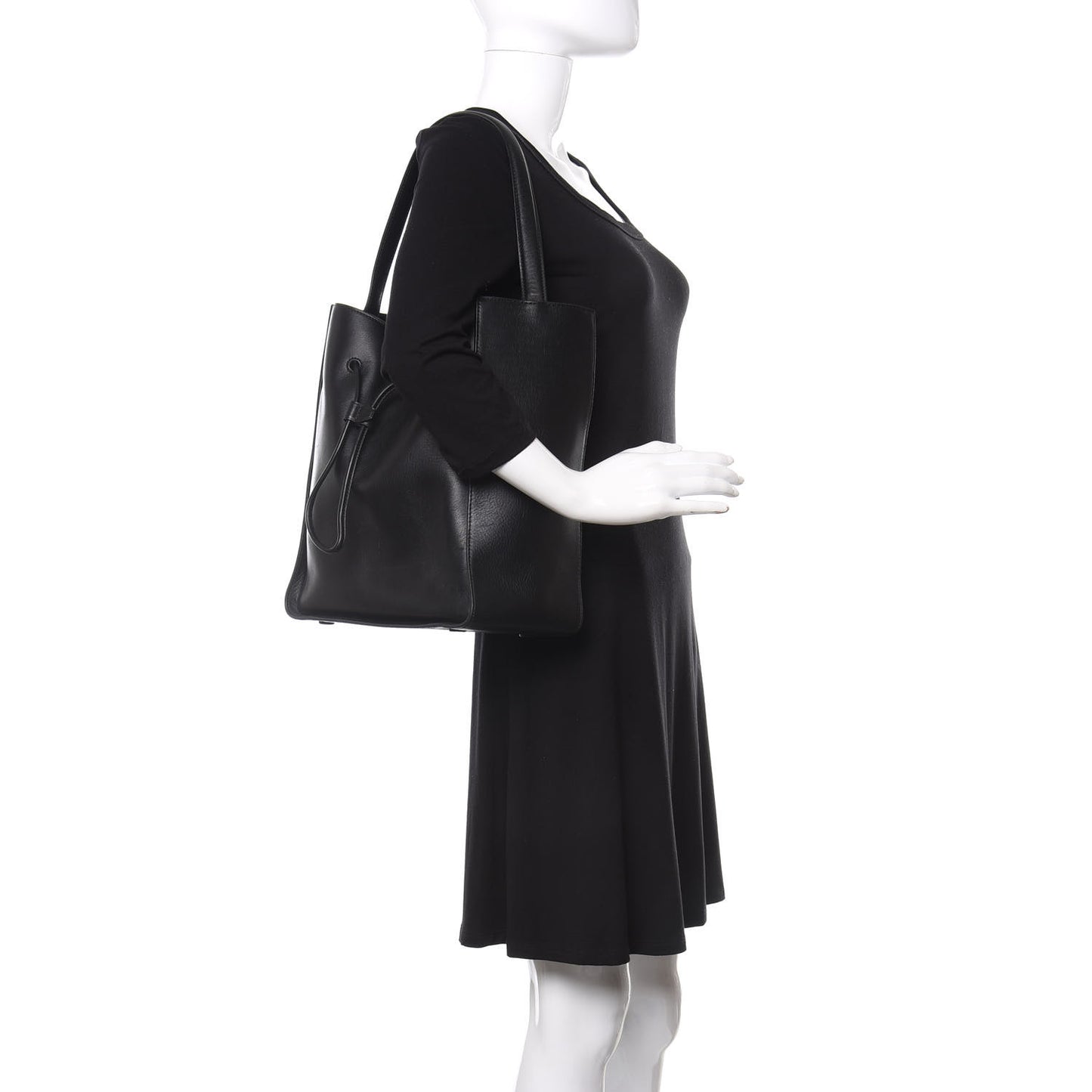 3.1 Smooth Calfskin Large Soleil Bucket Bag Black