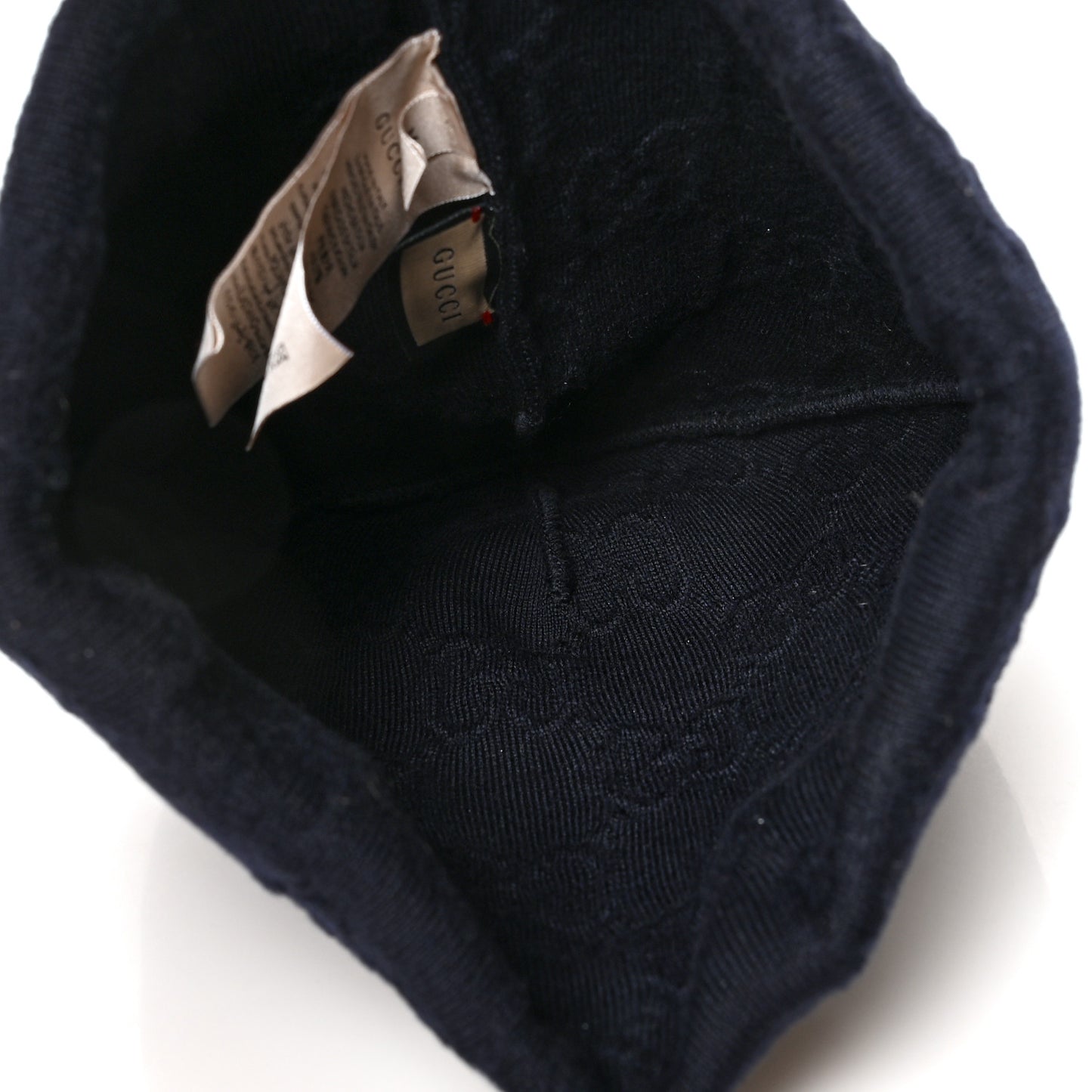 Wool Alpaca GG Monogram Beanie Hat M Navy