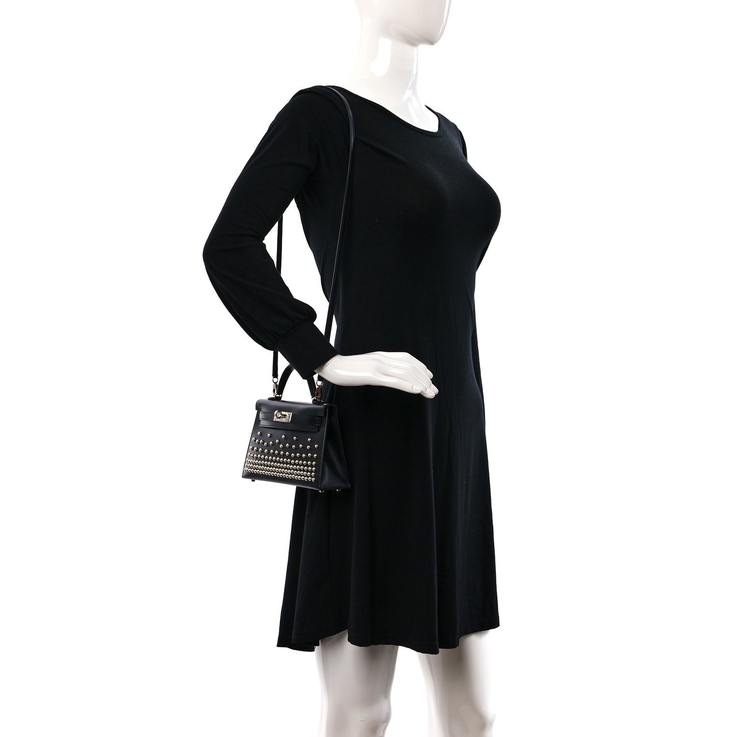 Box Studded Clouté Mini Kelly Sellier 20 Black
