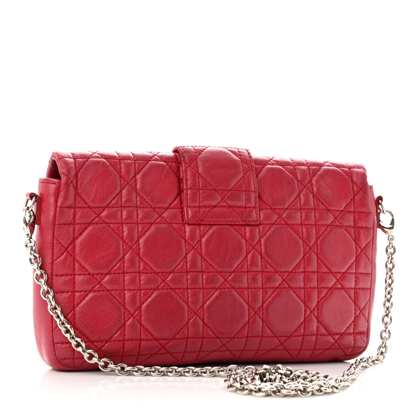 Lambskin Cannage Miss Dior Promenade Pouch Fuchsia