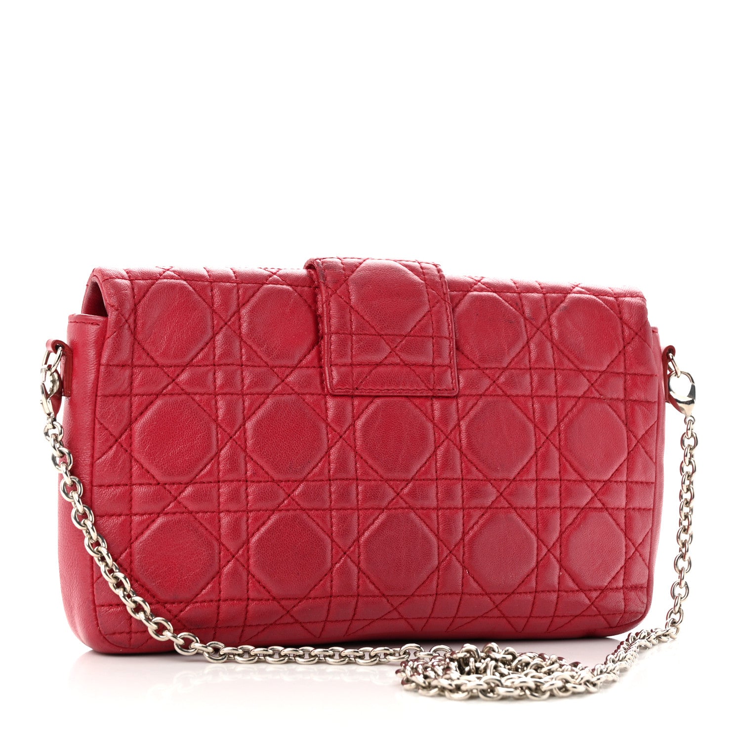 Christian Dior Lambskin Cannage Miss Dior Promenade Pouch Fuchsia 3 of 10