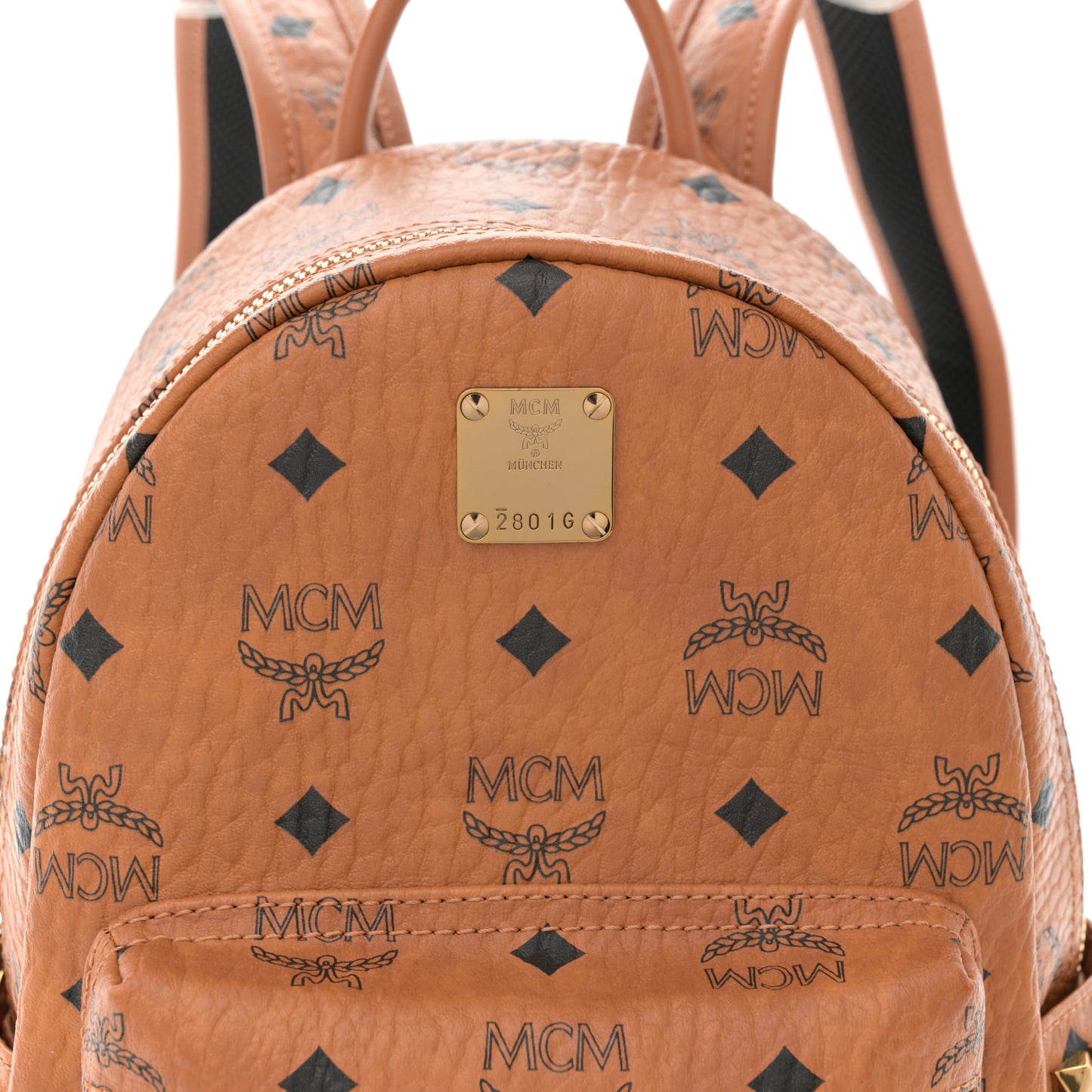 Visetos Side Stud Mini Stark Backpack Cognac