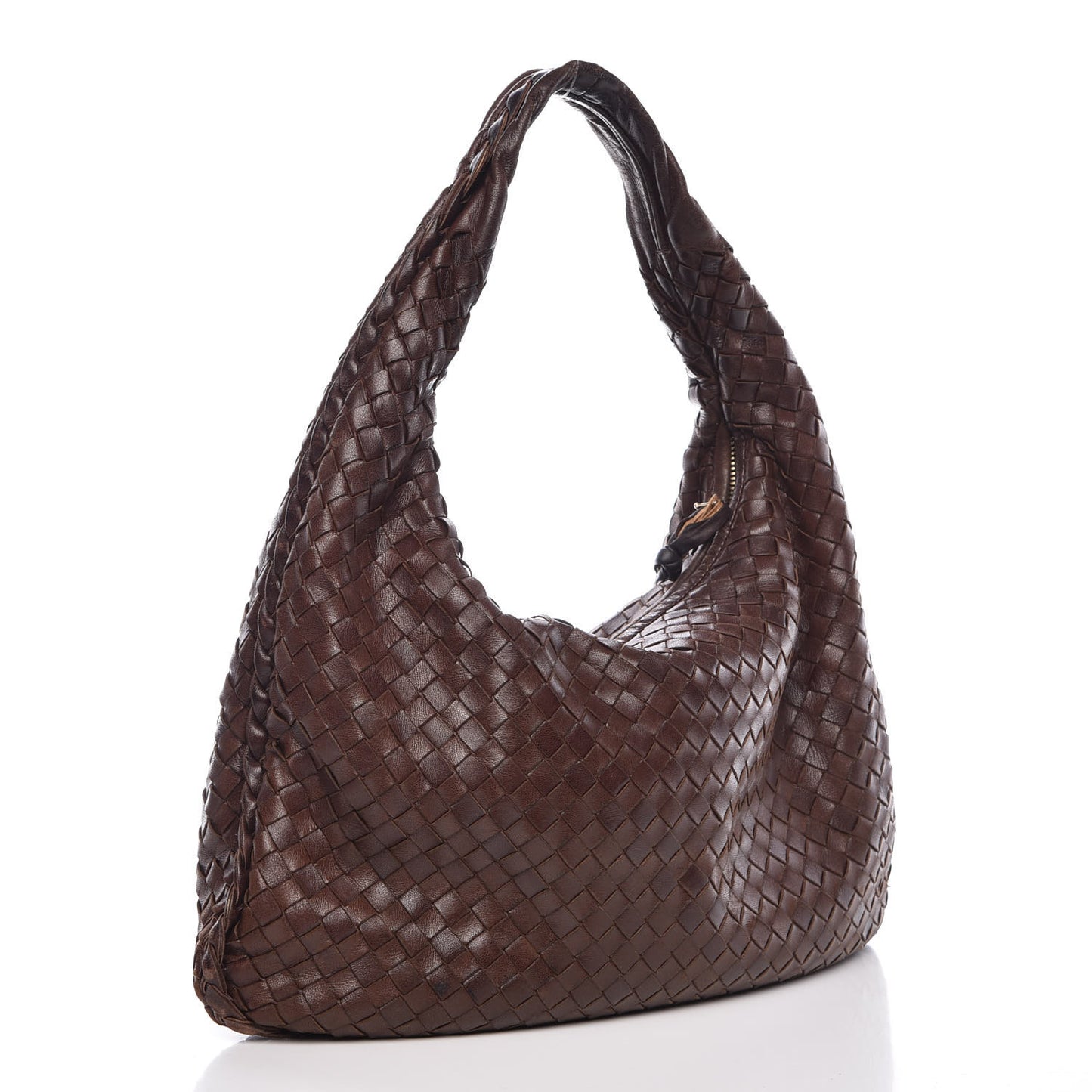 Nappa Intrecciato Medium Veneta Hobo Brown