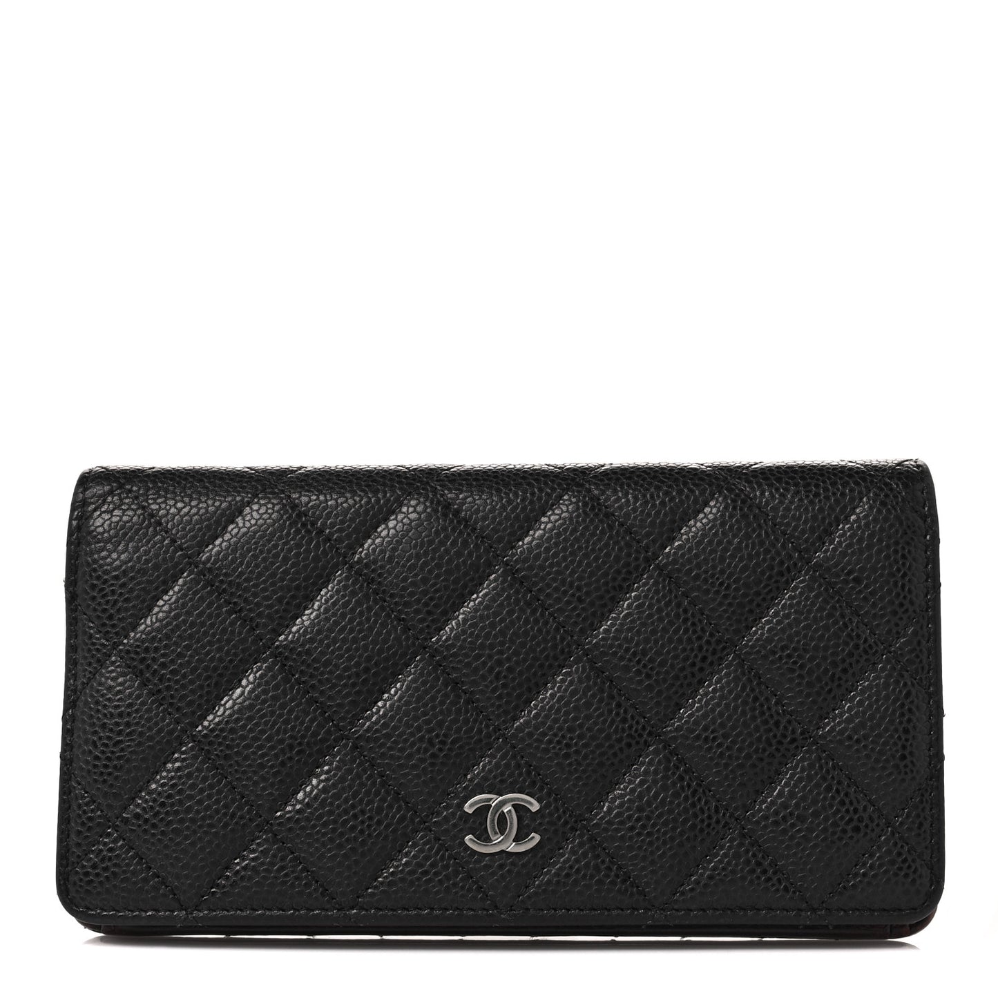 Caviar Quilted Yen Wallet Black