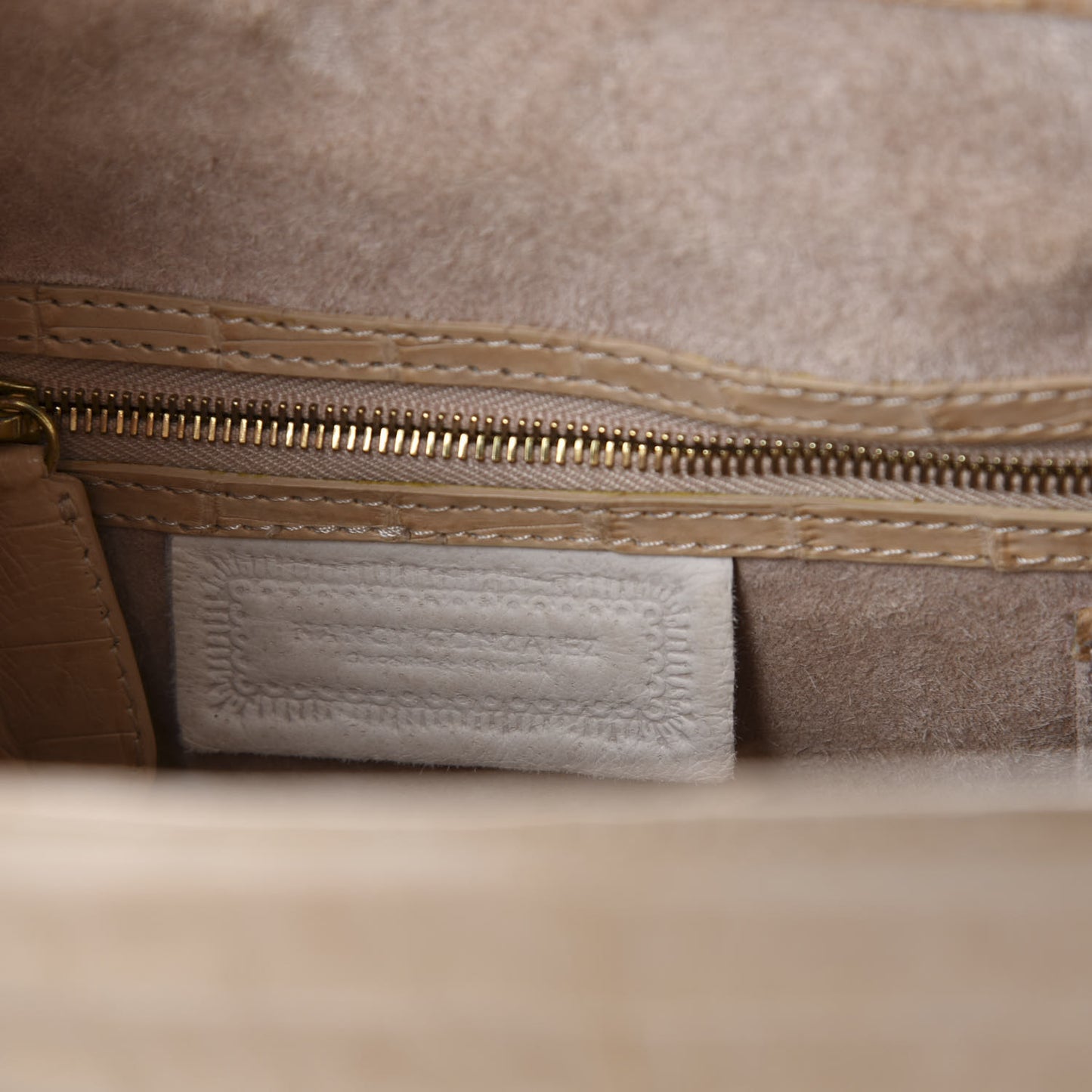 Crocodile Shoulder Bag Beige