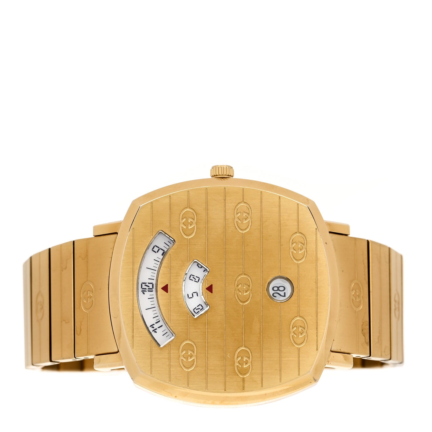 Stainless Steel 38mm Grip Quartz Watch Gold