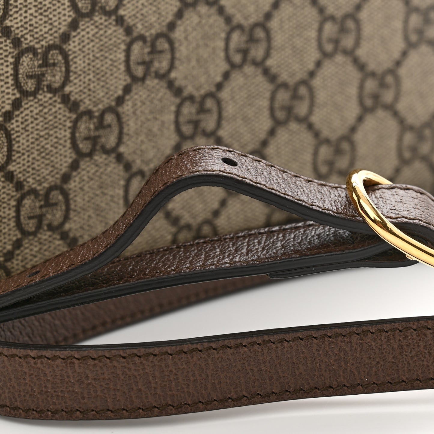 GG Supreme Monogram Textured Dollar Calfskin Mini Trunk Shoulder Bag Beige Ebony New Acero