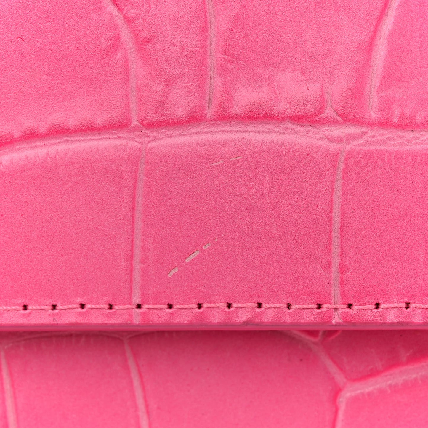 Calfskin Crocodile Embossed Le Riviera Pink