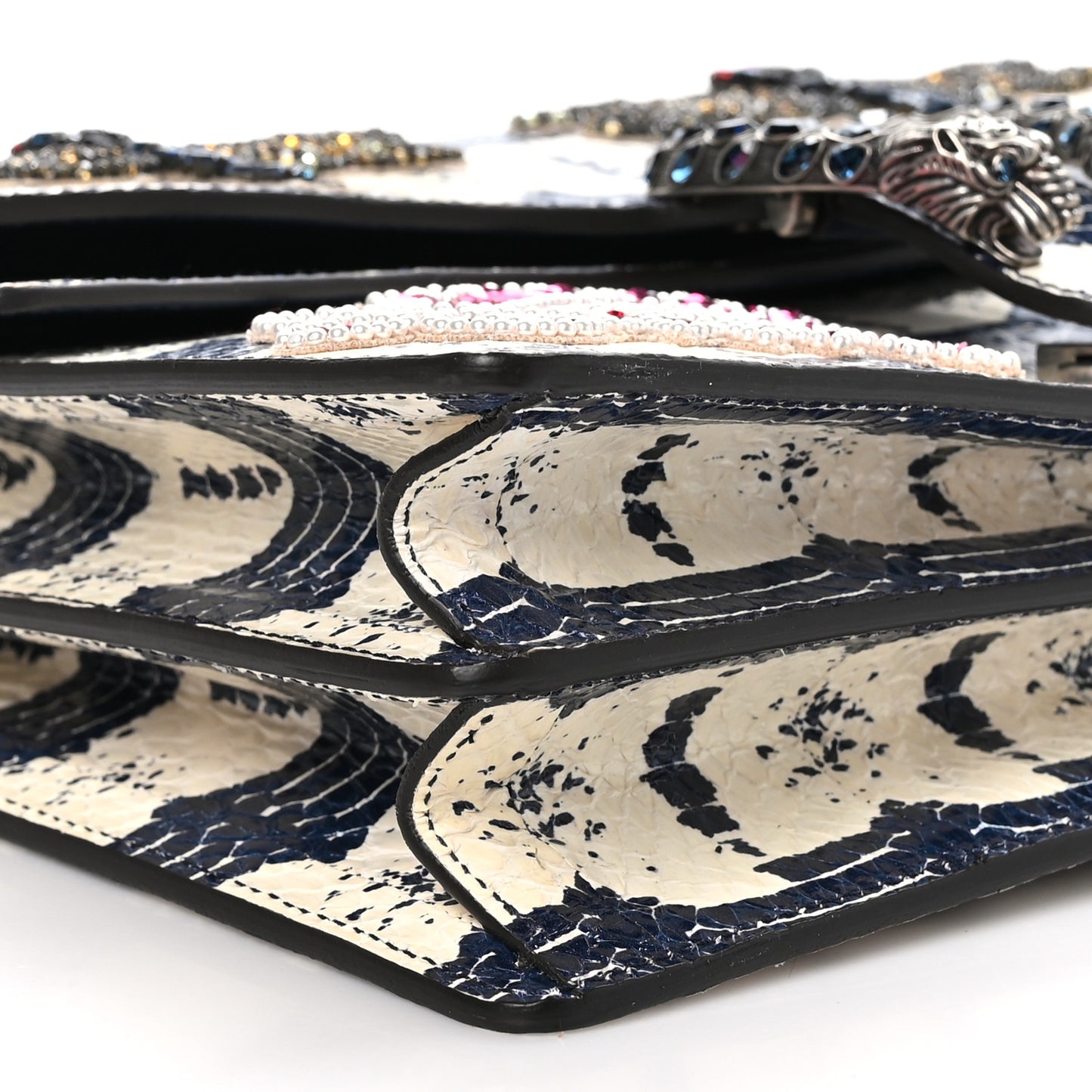 Snakeskin Dragonfly Medium Dionysus Shoulder Bag Blue