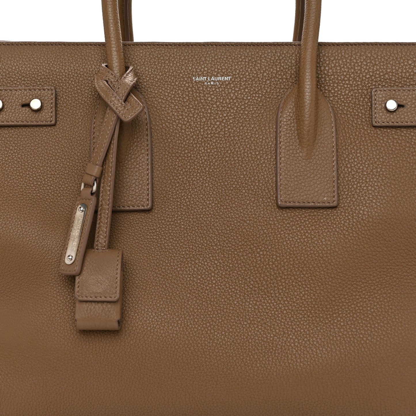 Grained Calfskin Medium Souple Sac De Jour Taupe
