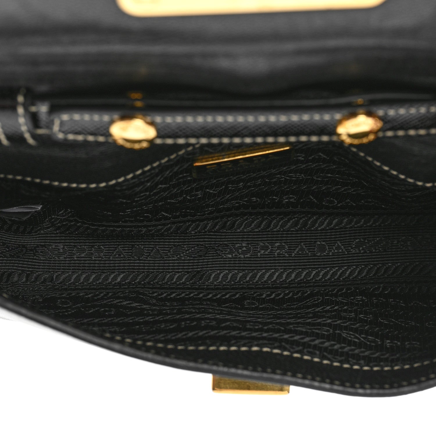 Prada Saffiano Vernice Turnlock Convertible Shoulder Bag Black 5 of 11