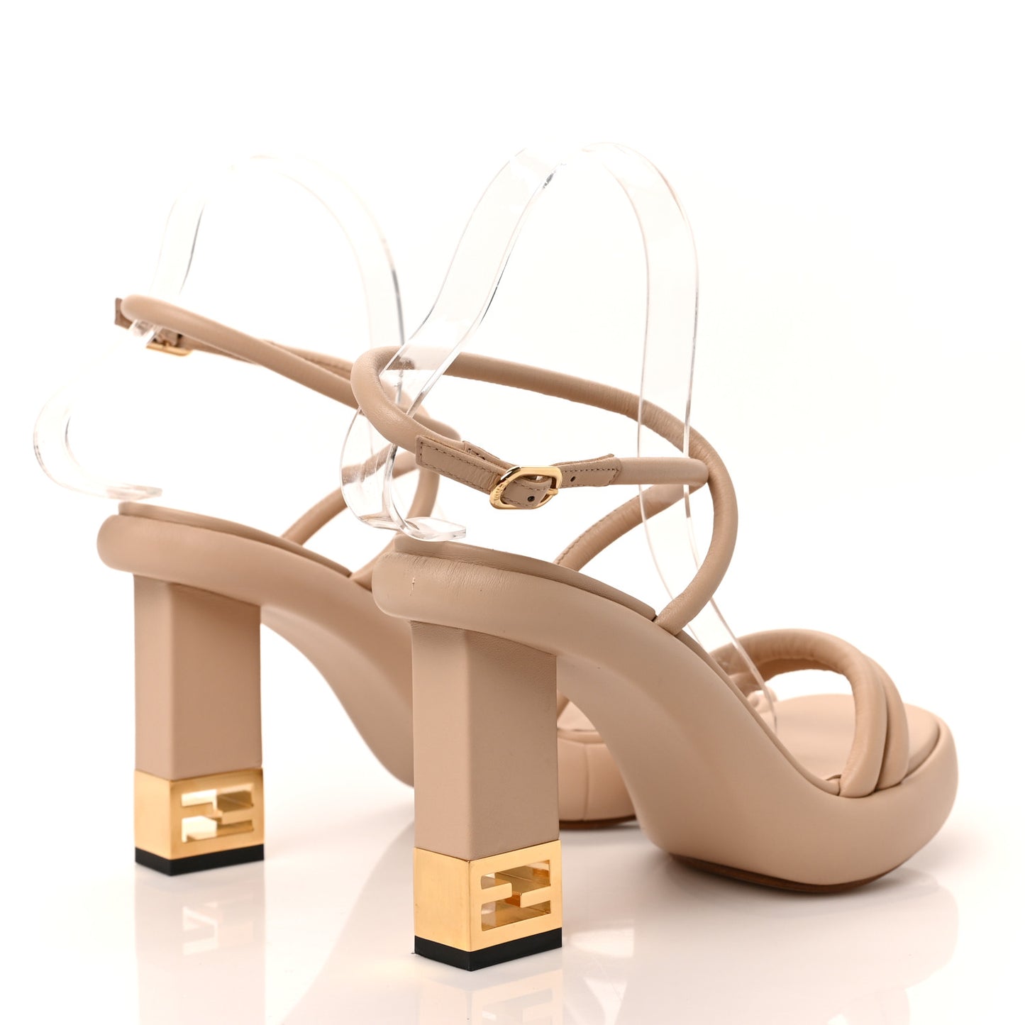 Nappa Baguette Ankle Strap 30/110mm Platform Sandals 37 Buff