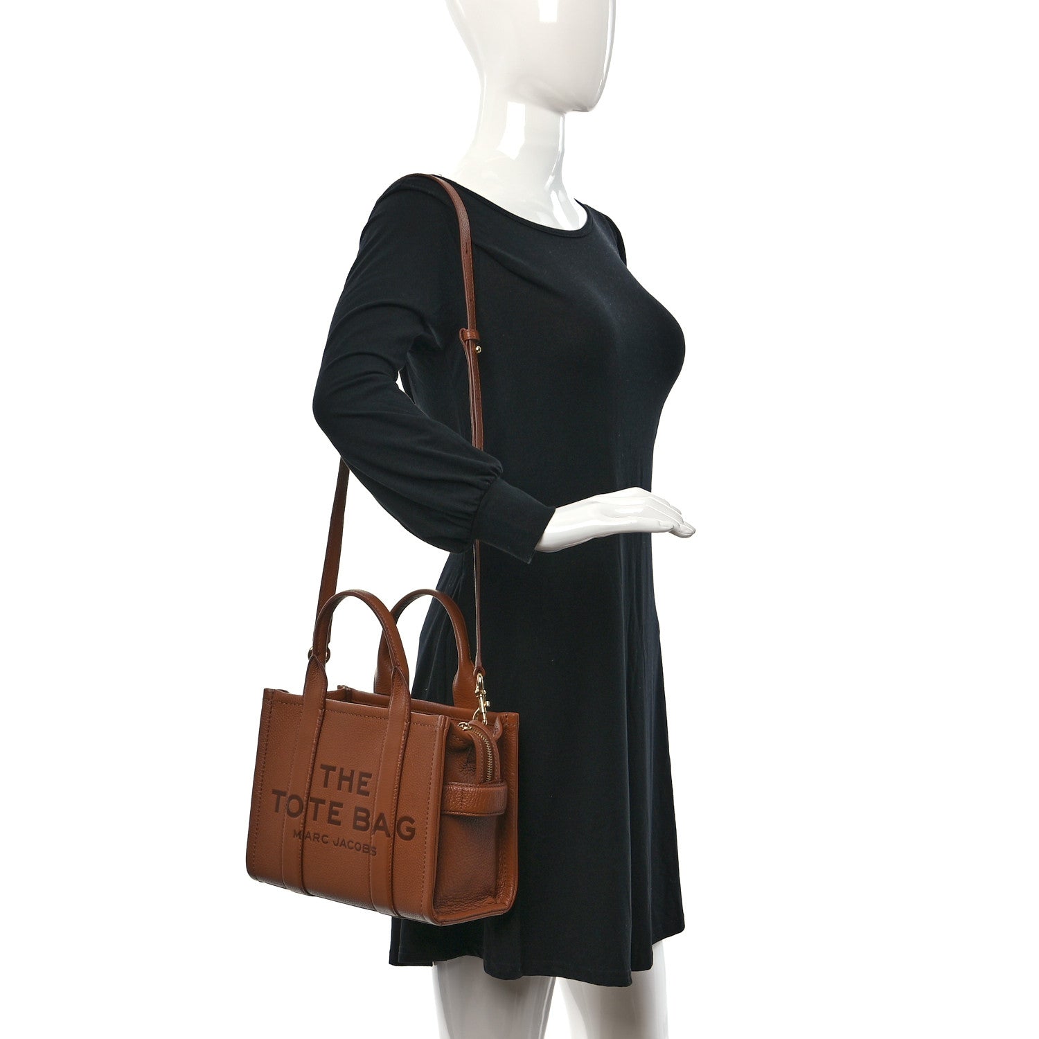 Marc Jacobs Grained Calfskin Small The Tote Bag Argan Oil 2 of 14
