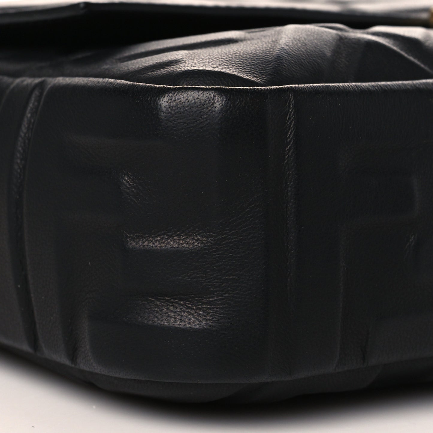 Nappa FF 1974 Embossed Baguette Black