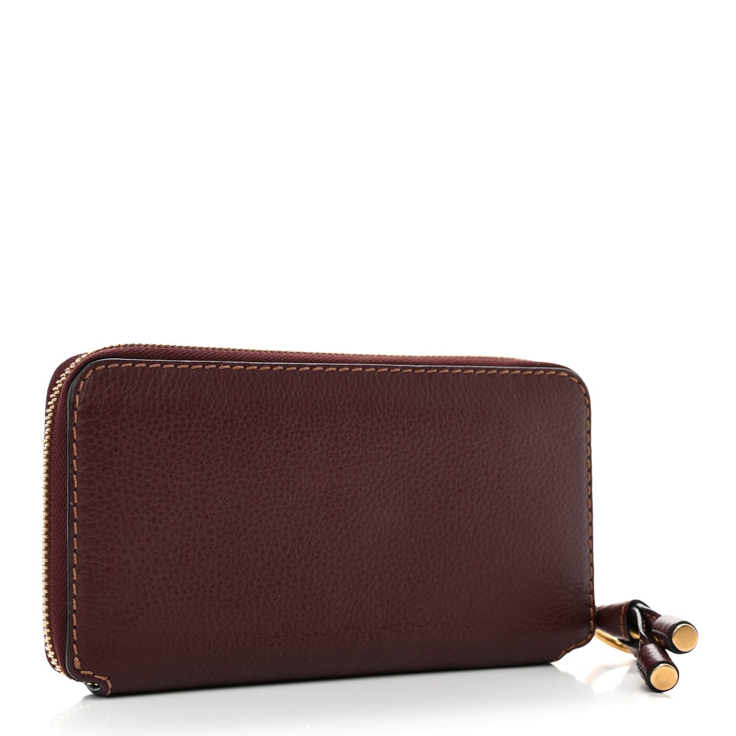 Grained Calfskin Marcie Long Zip Around Wallet Dark Velvet