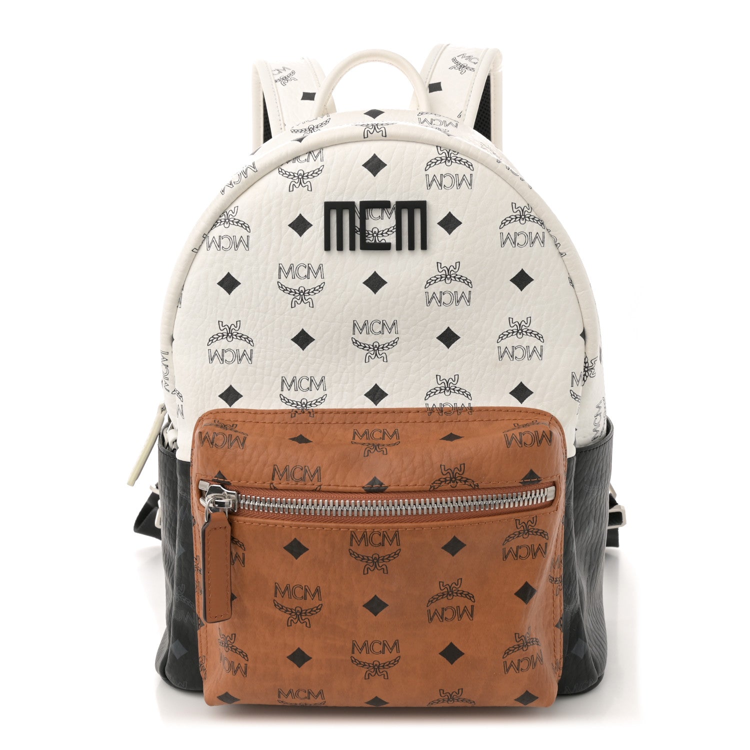 MCM Visetos Mix Mens Medium Stark Backpack Cognac 1720458