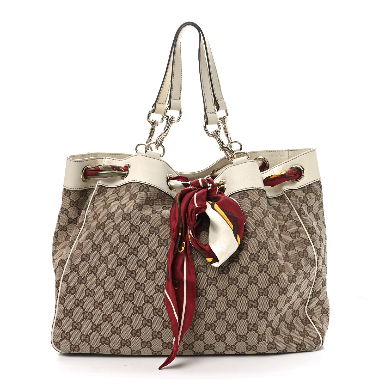 Gucci Monogram Large Positano Tote Off White 1 of 10