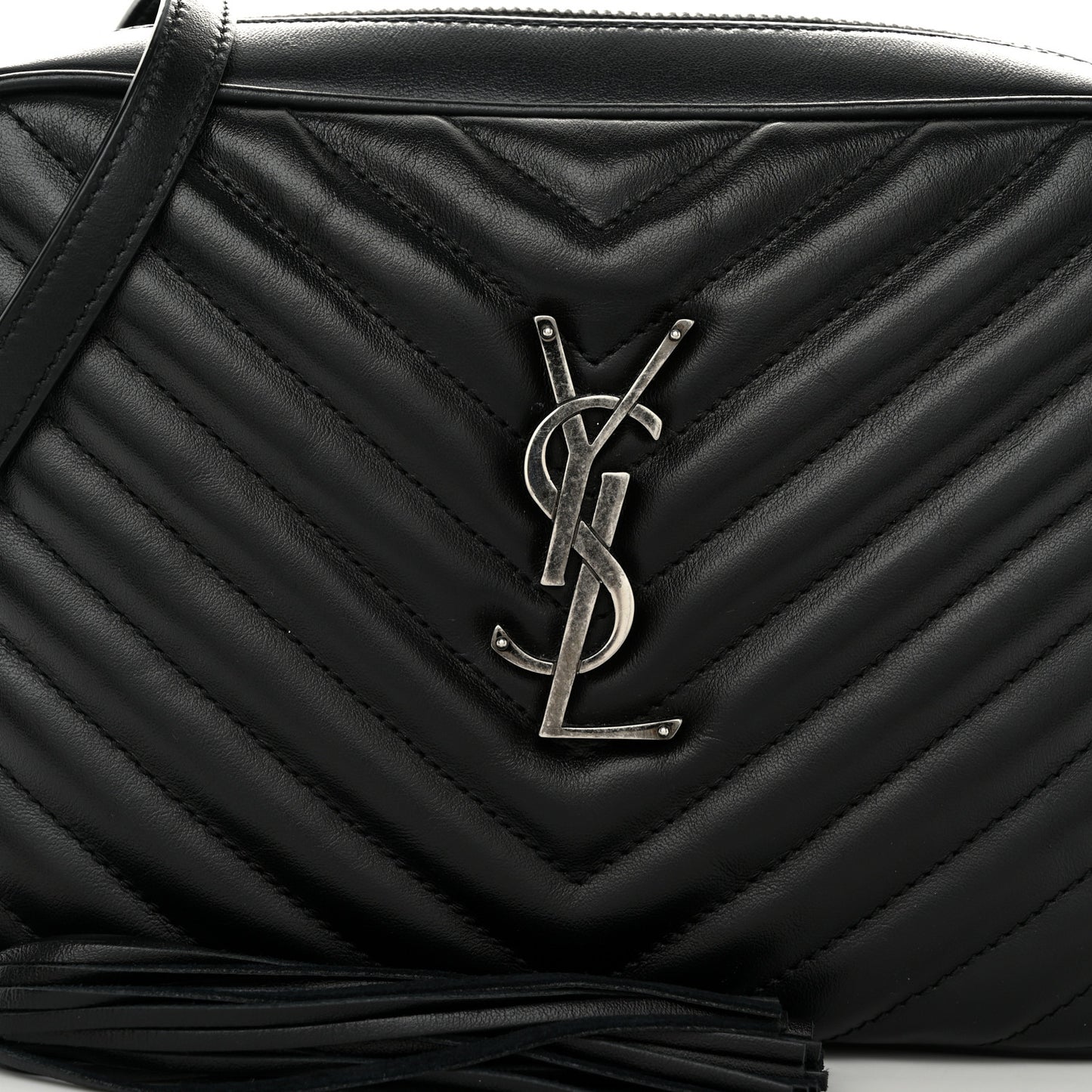 Calfskin Matelasse Monogram Lou Camera Bag Black