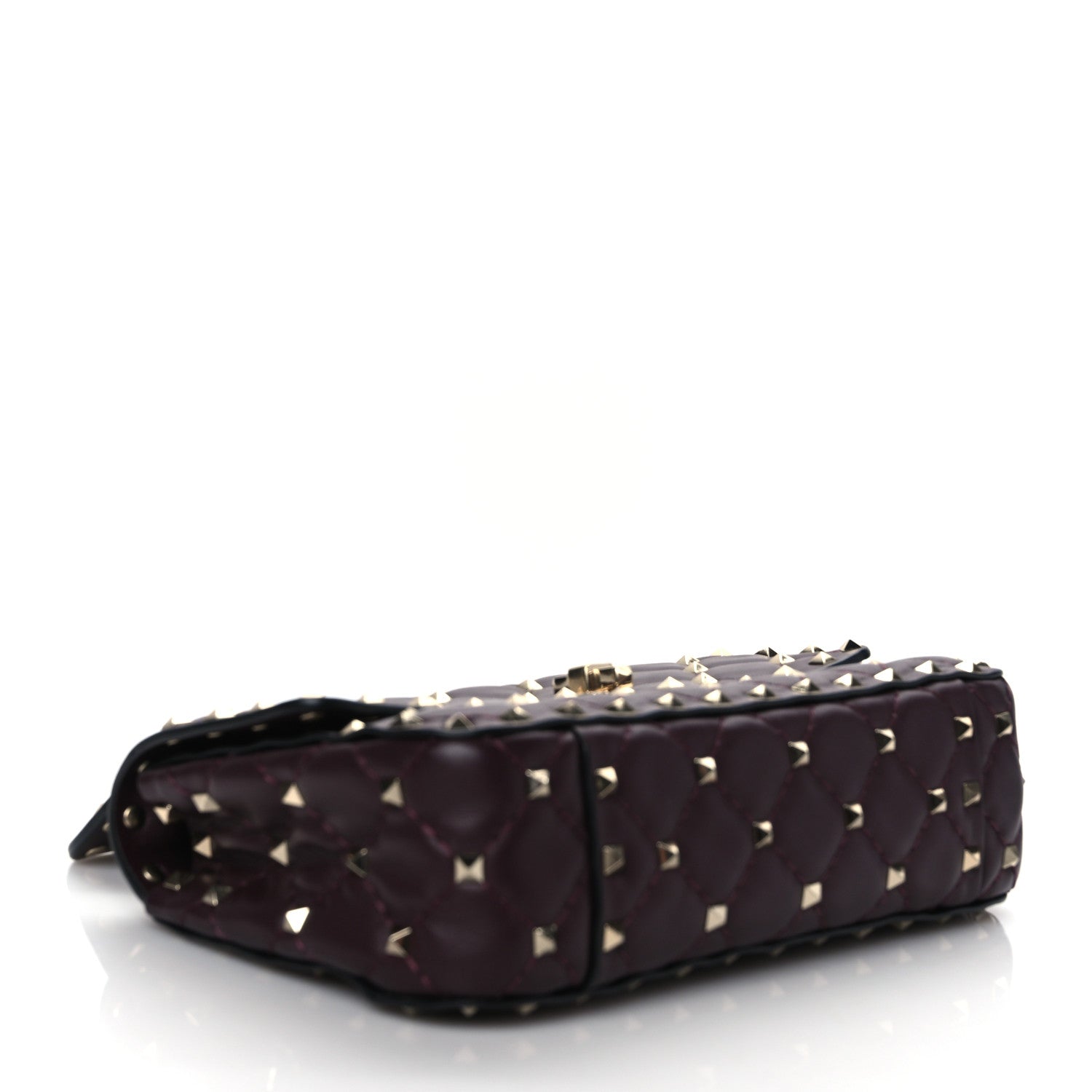 Valentino Garavani Lambskin Small Rockstud Spike Shoulder Bag Rubin 3 of 8