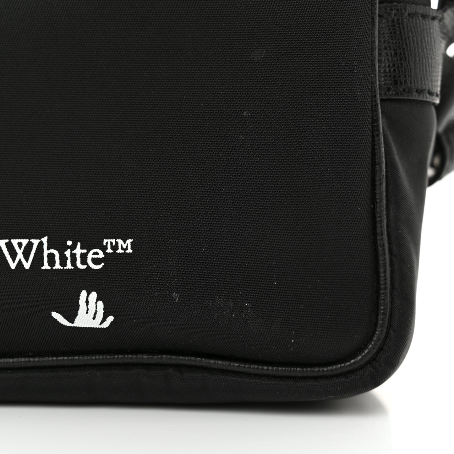 Nylon Logo Print Crossbody Bag Black