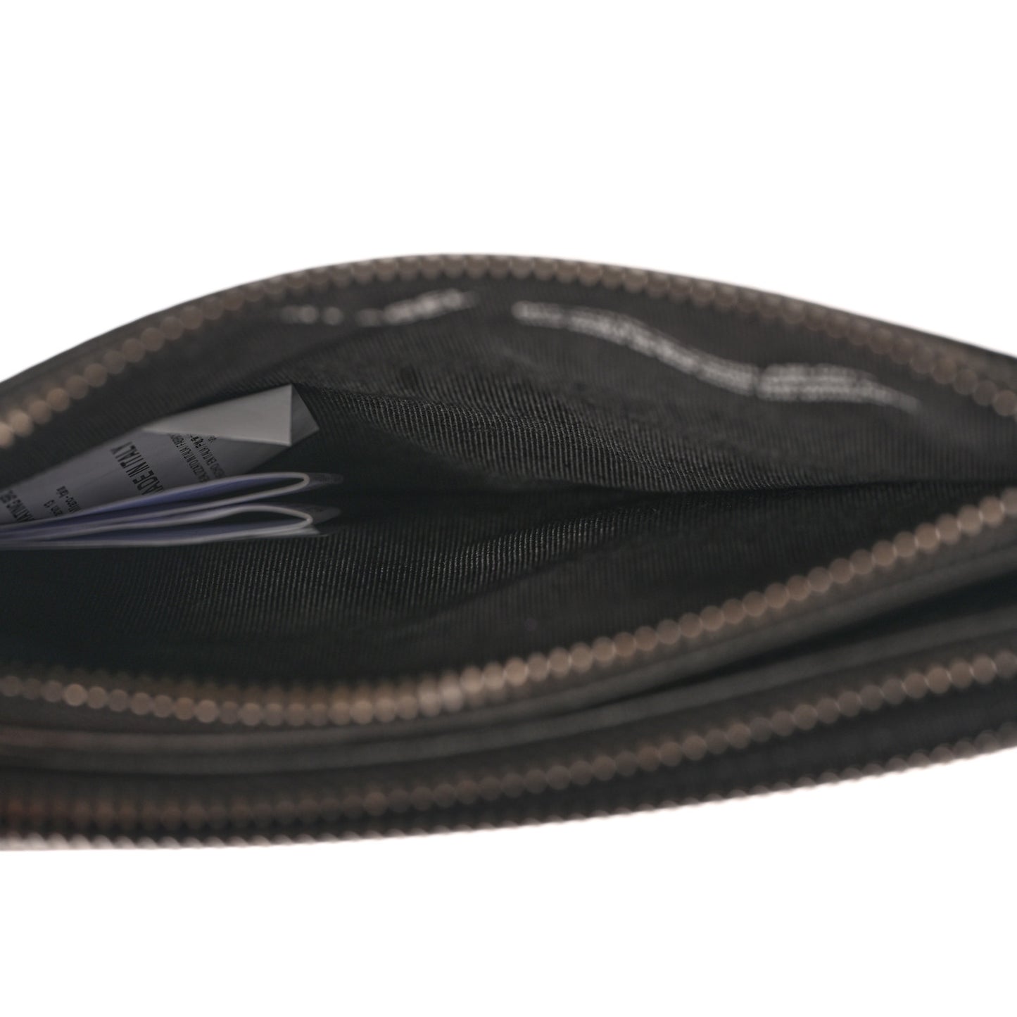 Calfskin Double Flat Pouch Black