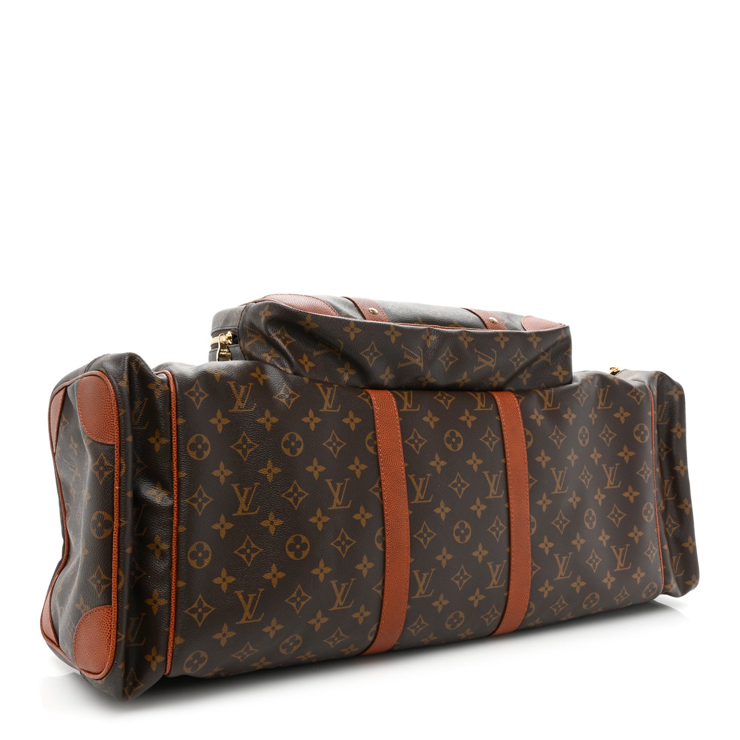 X NBA Monogram Grain Cowhide Ball Keepall Trio Pocket Bag