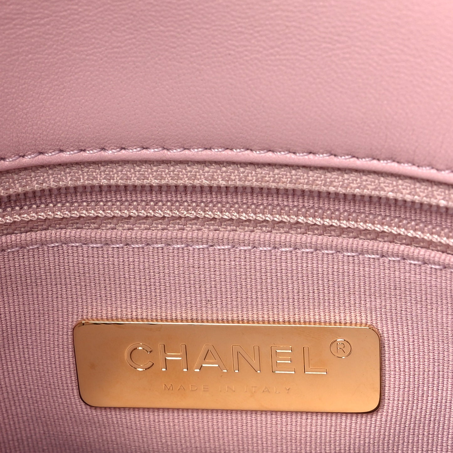 Lambskin Quilted Medium Chanel 19 Flap Light Pink