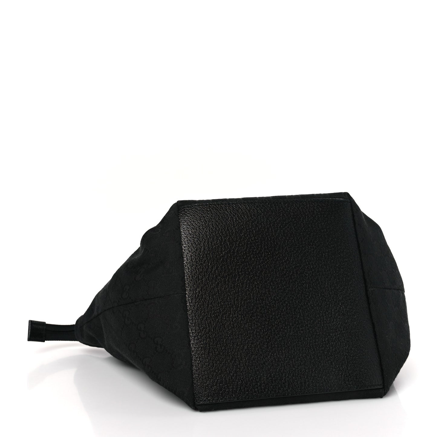 GG Monogram Small Web Handle Bucket Tote Black