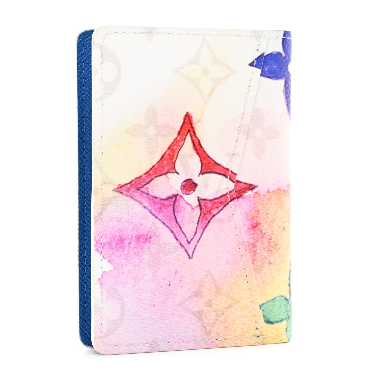 Monogram Watercolor Pocket Organizer NM Multicolor