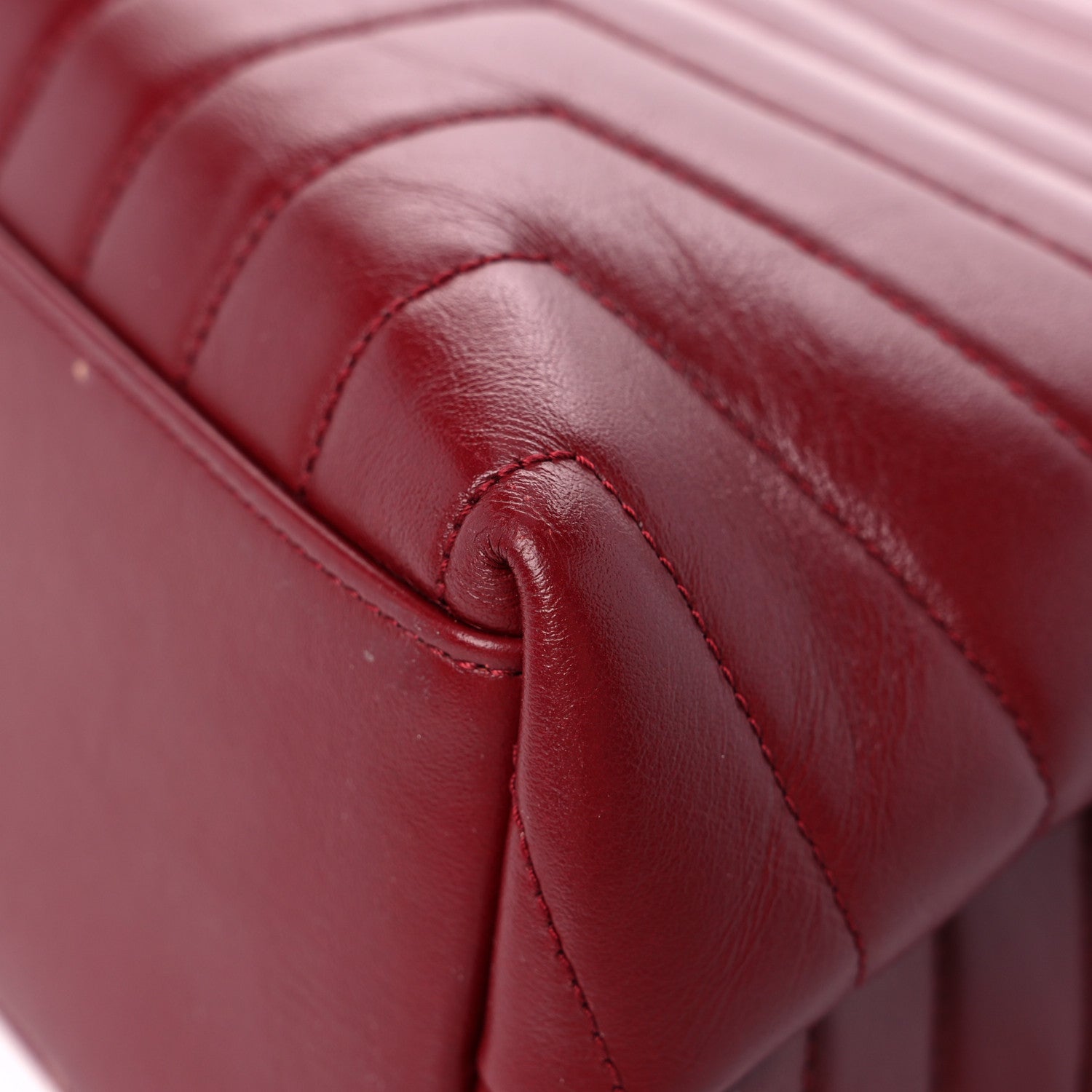 Saint Laurent Calfskin Y Quilted Monogram Medium Loulou Chain Satchel Palissandre 12 of 28