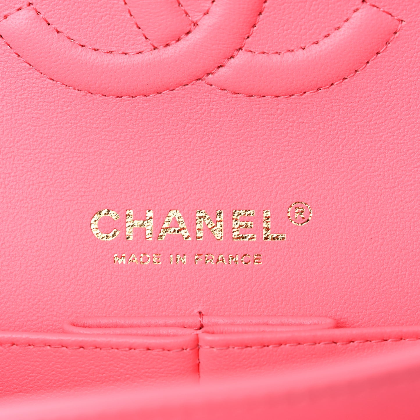 Lambskin Quilted Medium Double Flap Pink