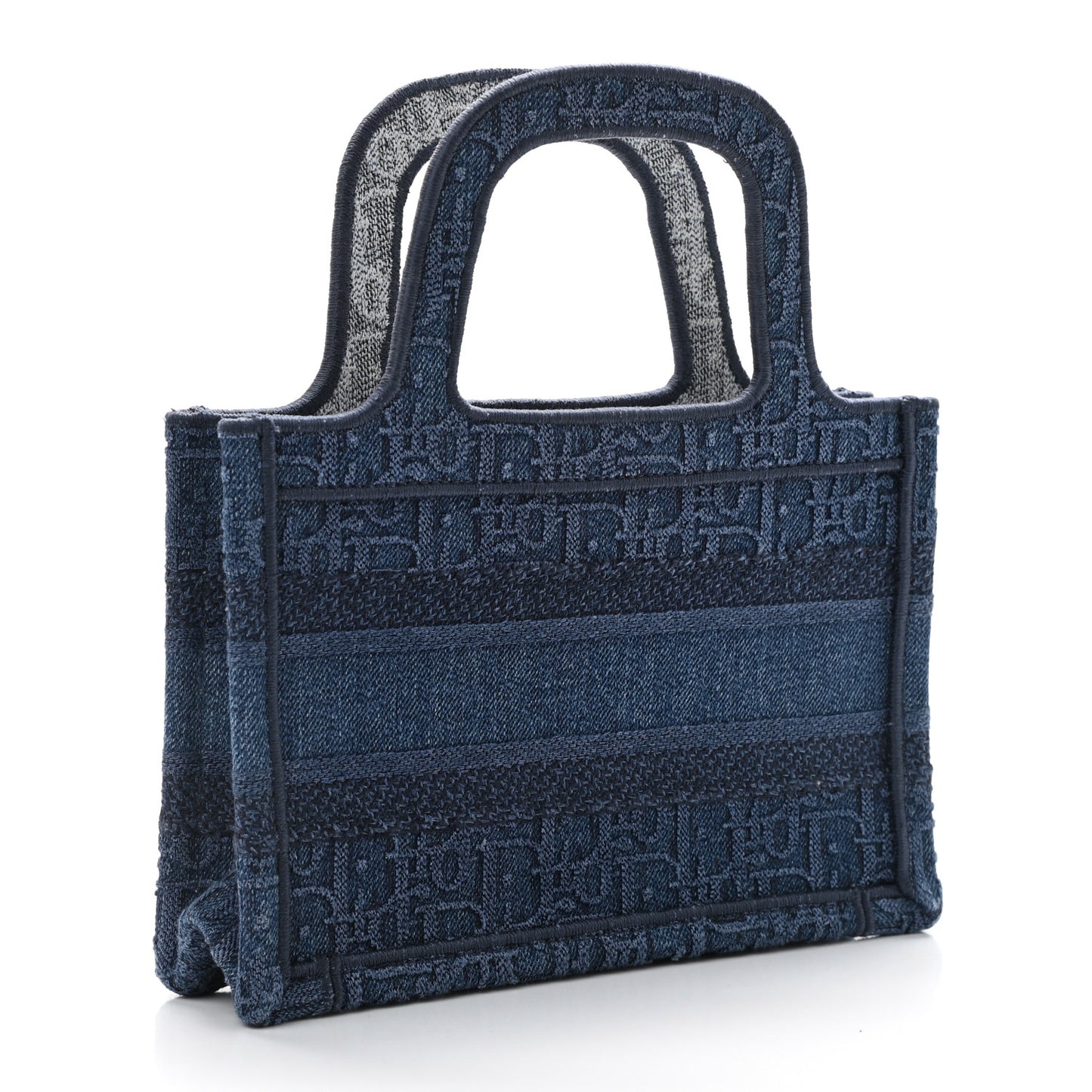 Oblique Denim Mini Book Tote Blue