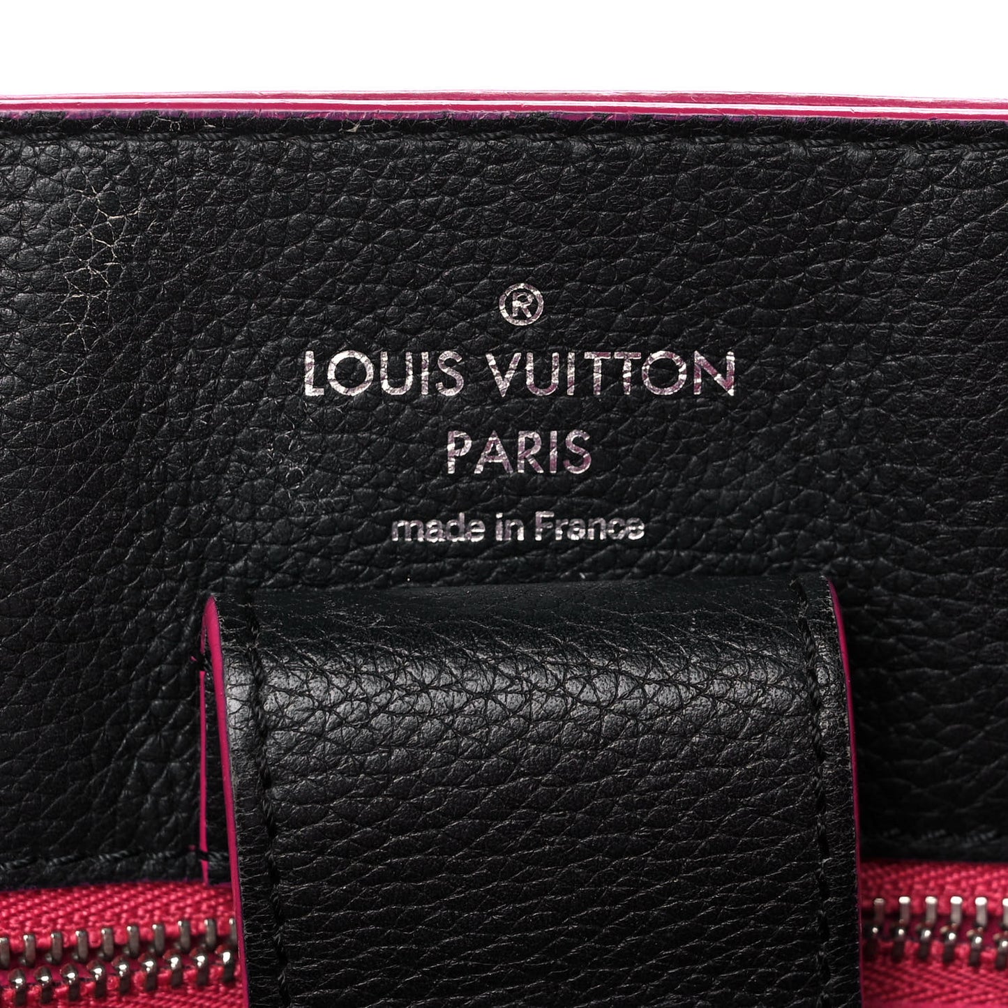 Calfskin Lockme Bucket Black