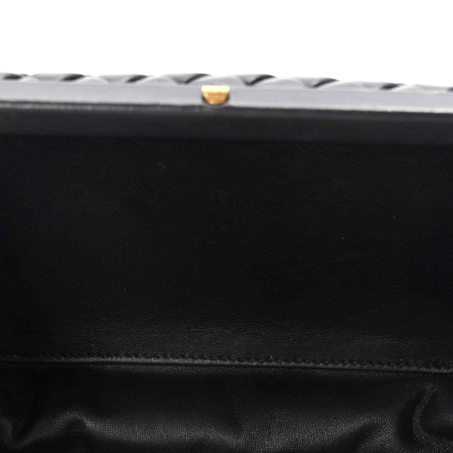 Nappa Intrecciato Knot Clutch Black
