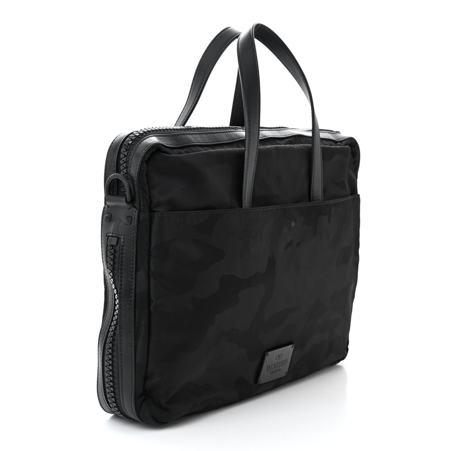 Nylon Camouflage Travel Briefcase Black