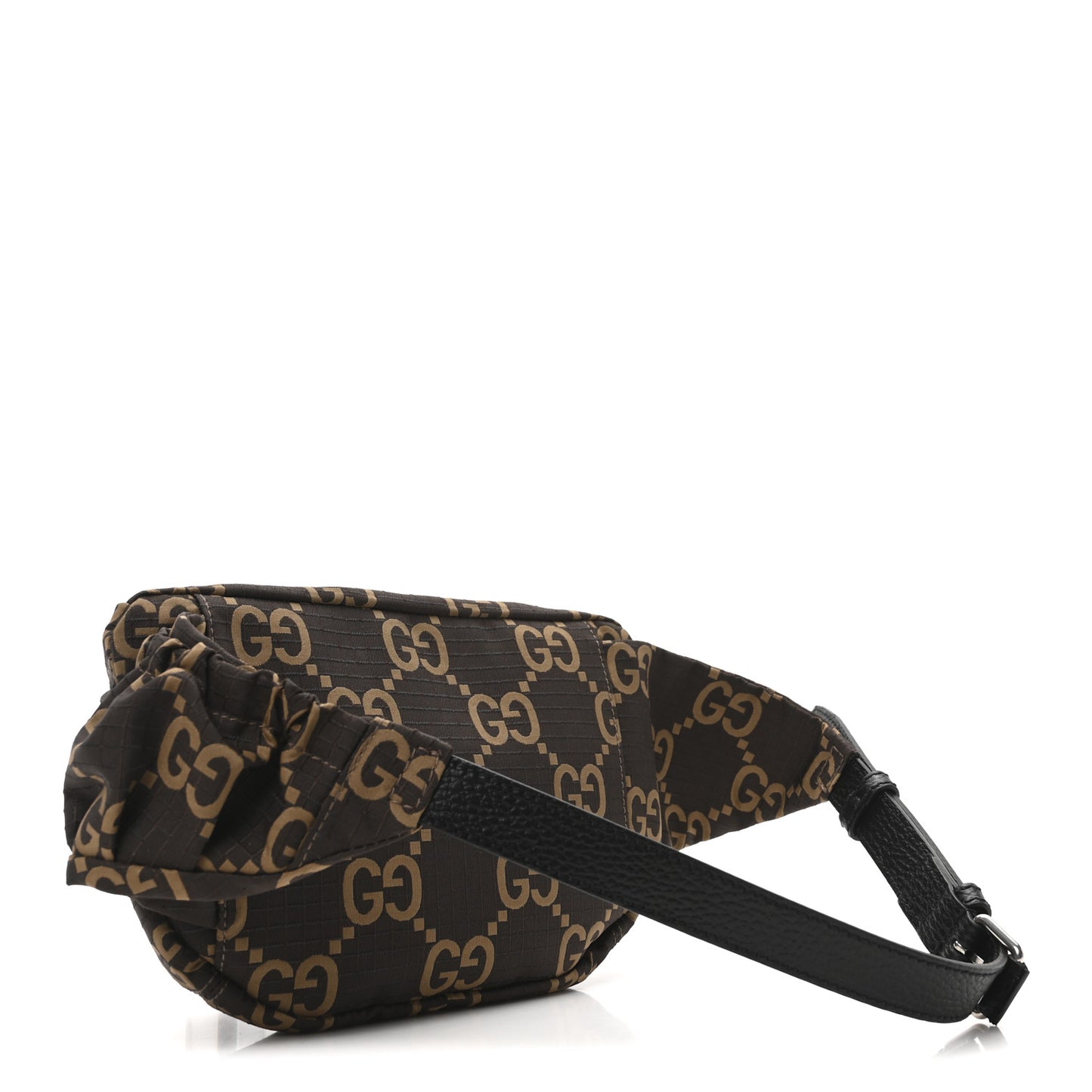 Recycled Polyester Monogram Jumbo GG Belt Bag Ebony Beige