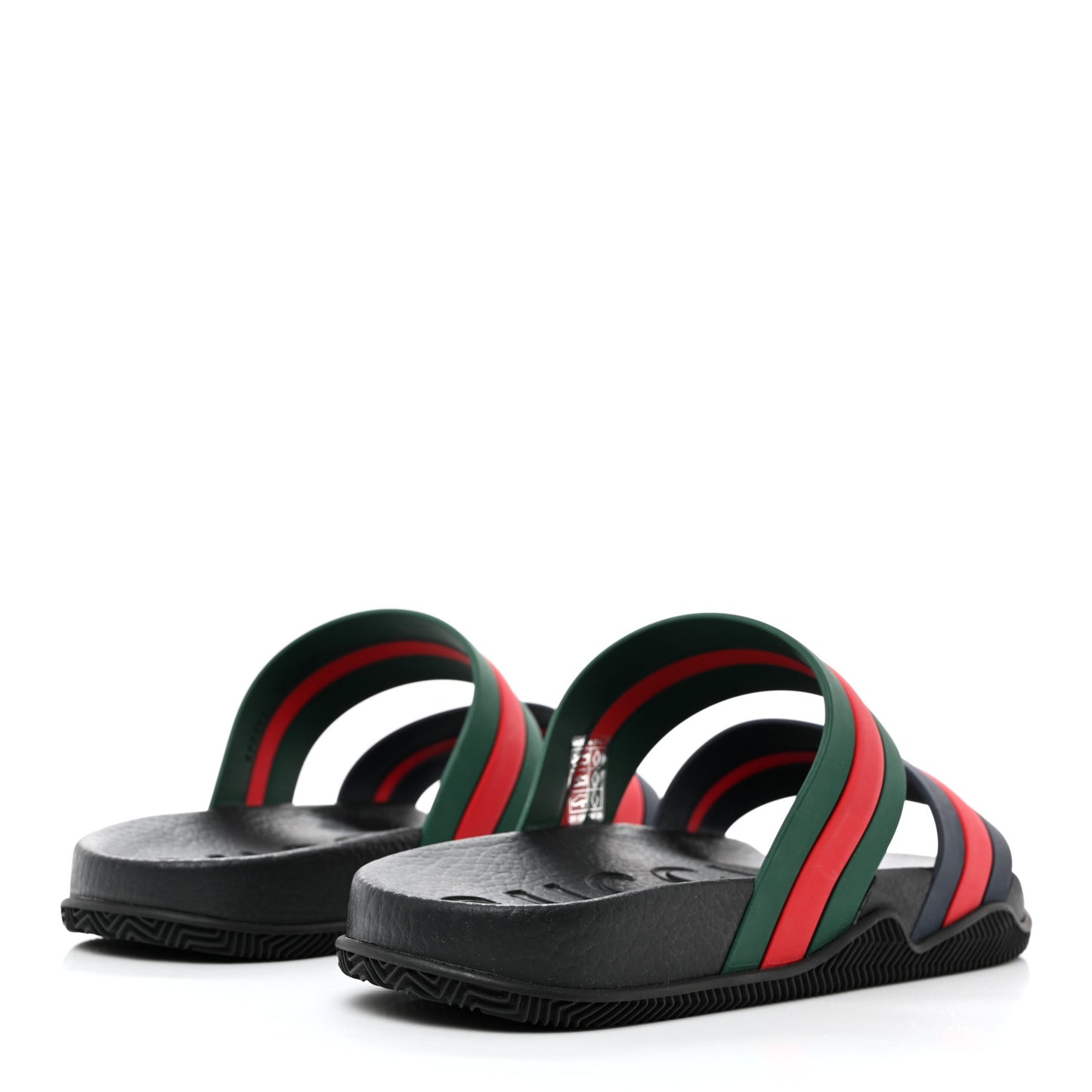 Rubber Web Mens Slide Sandals 10 Green Red