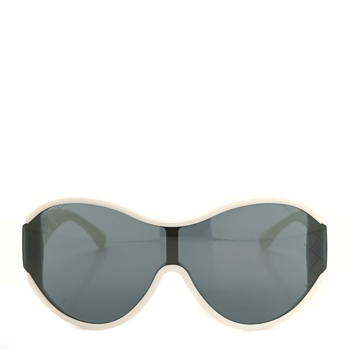 Acetate Shield Sunglasses 71476-A White