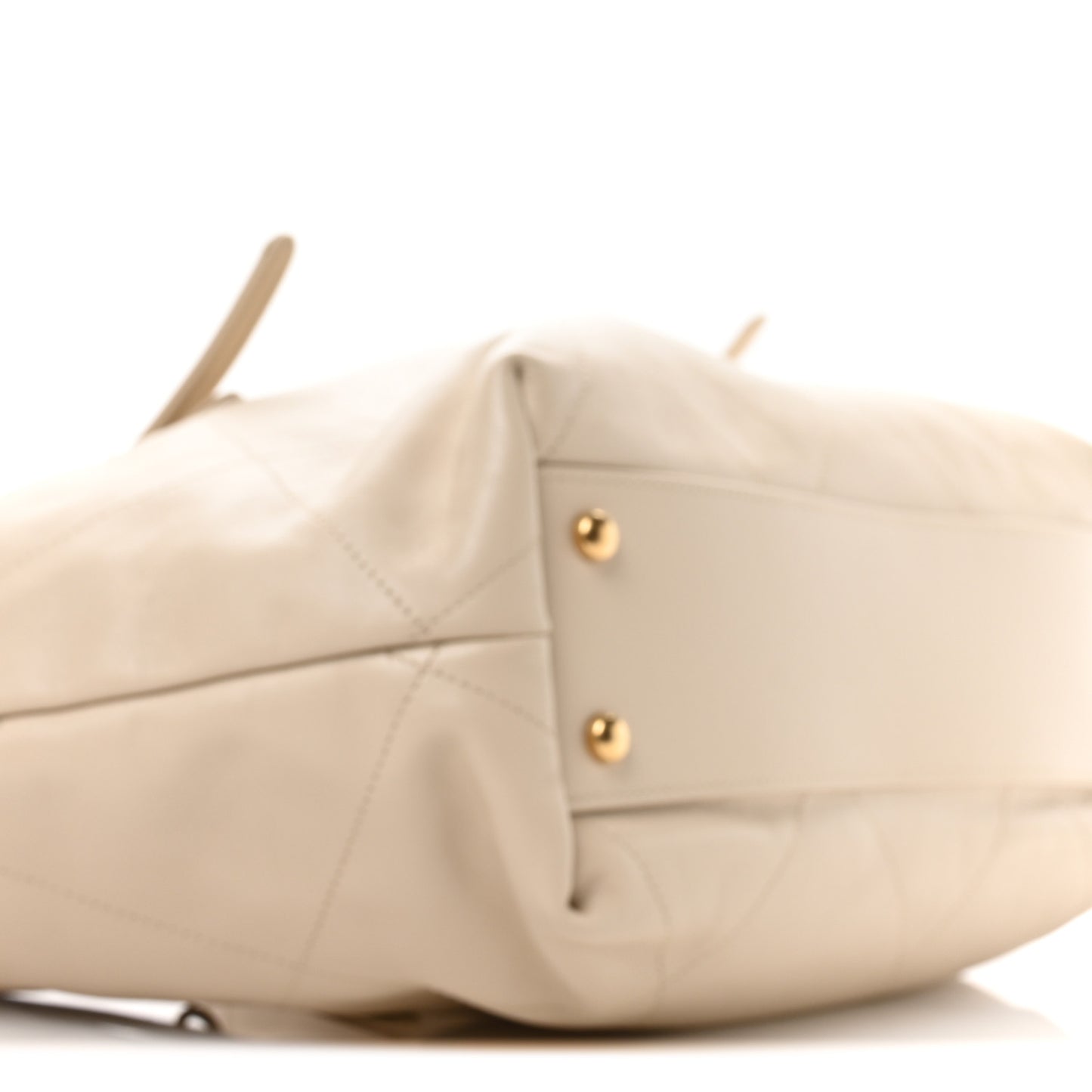 Calfskin Quilted Maxi Coco Large Shopping Bag Beige