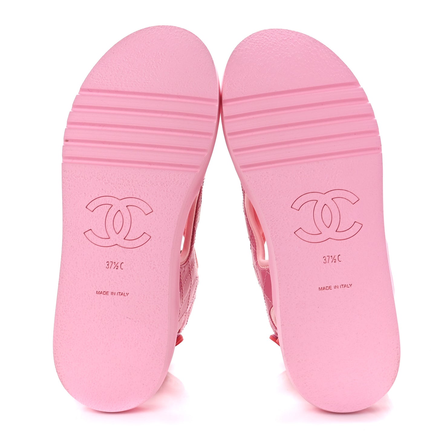 Goatskin Fabric Gladiator Sandals 37.5 Pink