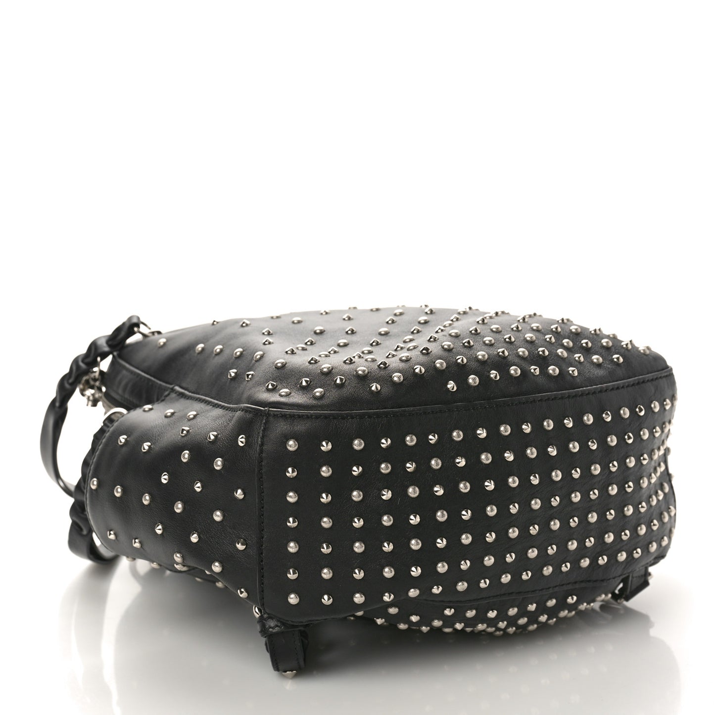 Calfskin Studded Small Backpack Black