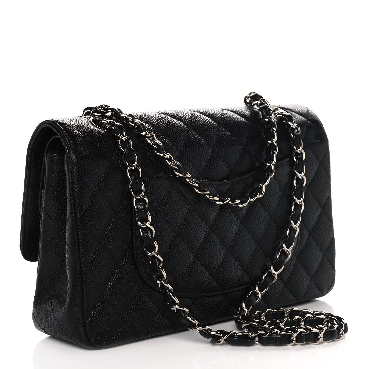 Chanel Caviar Quilted Medium Double Flap Black 3 of 12