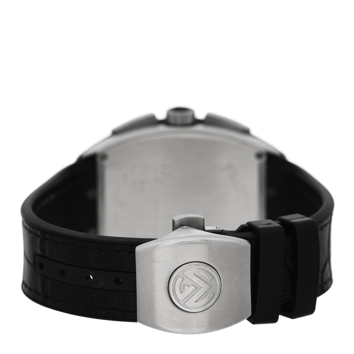 Stainless Steel Alligator 45mm Vanguard Chronograph Automatic Watch Black V45CCDT